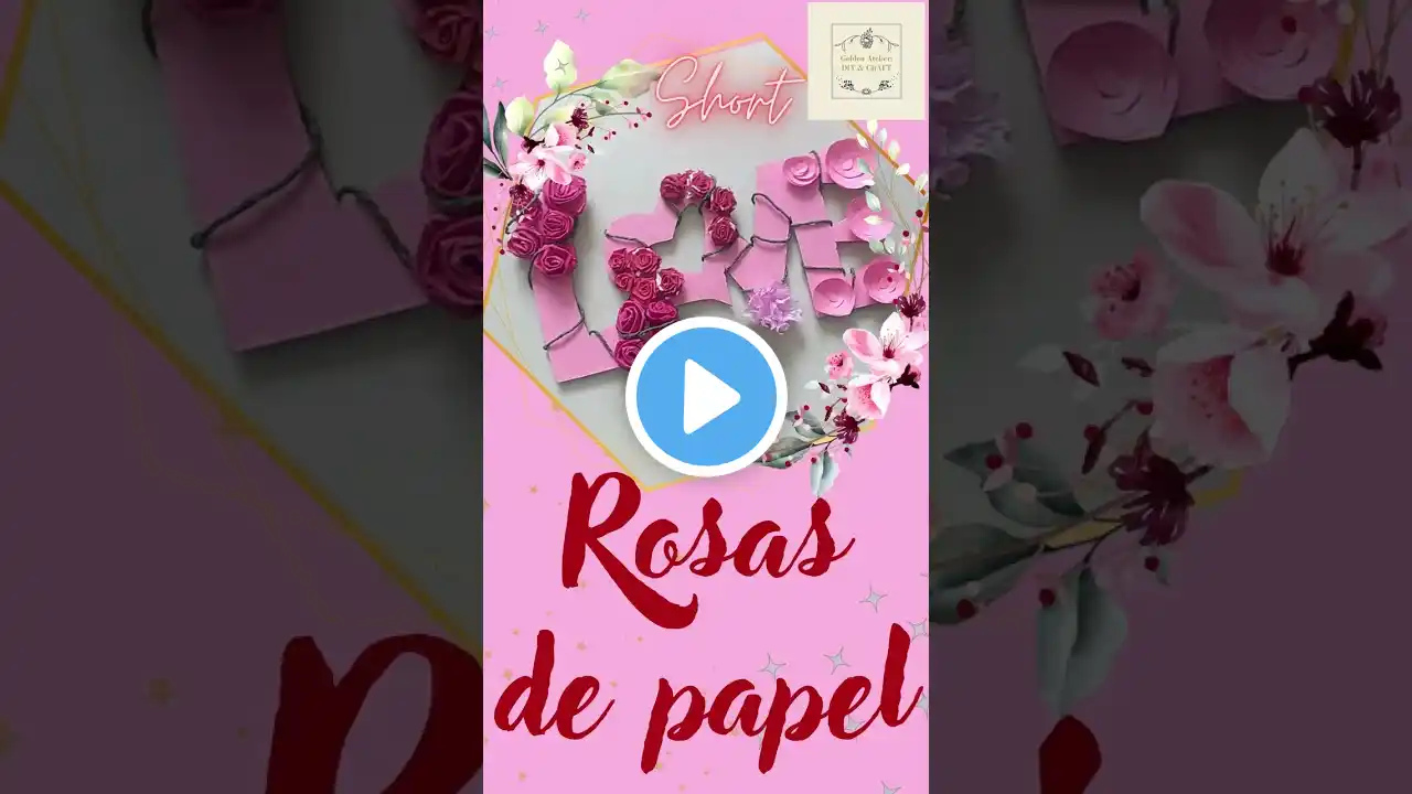 Cómo hacer🌹ROSAS DE PAPEL🌹 para regalar❤️Valentine´s Day❤️Paper Roses DIY. FÁCIL Y RÁPIDO #shorts