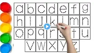 Collection of uppercase & lowercase alphabet dotted lines, ABCD alphabet writing,  Aa to Zz ,