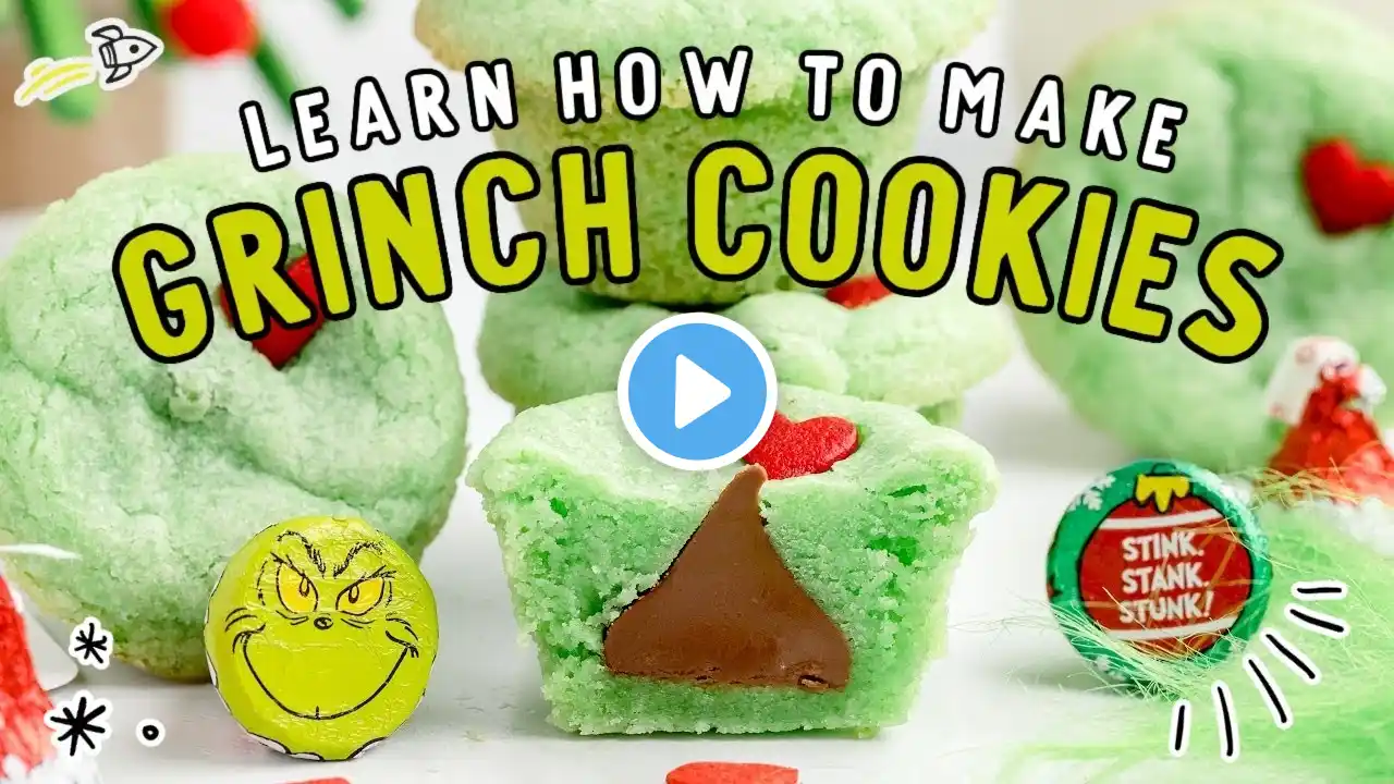 Grinch Cookies - Festive Recipe with Hershey's Kisses