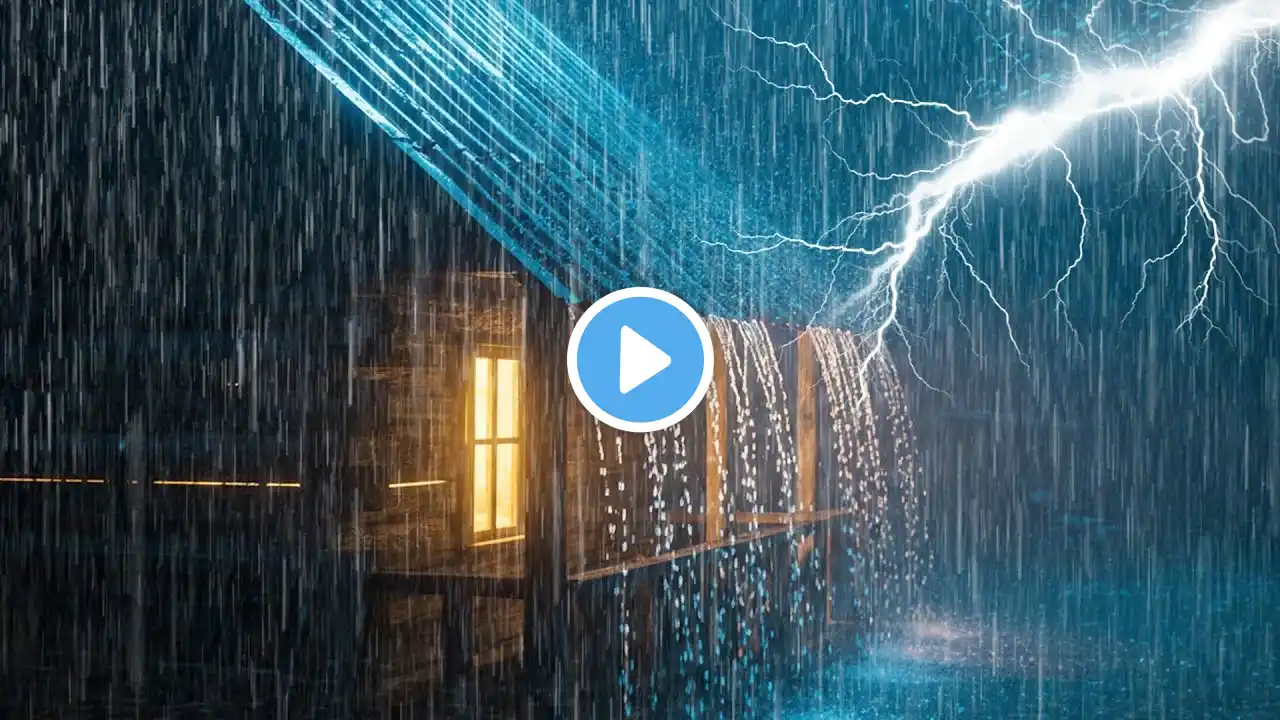 Overcome Insomnia Fast with Heavy Rain Sounds 🌙 Perfect for Meditation, Study, and Insomnia Relief