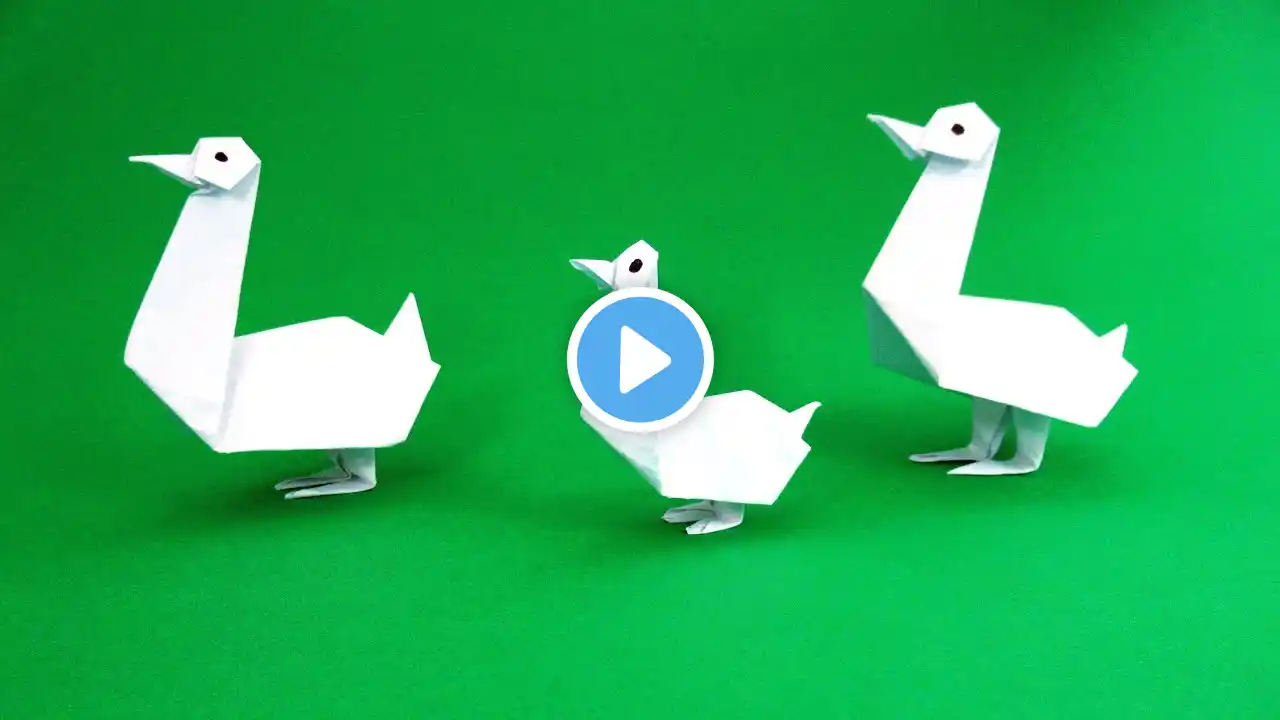 How to make a simple origami bird   DIY paper goose tutorial