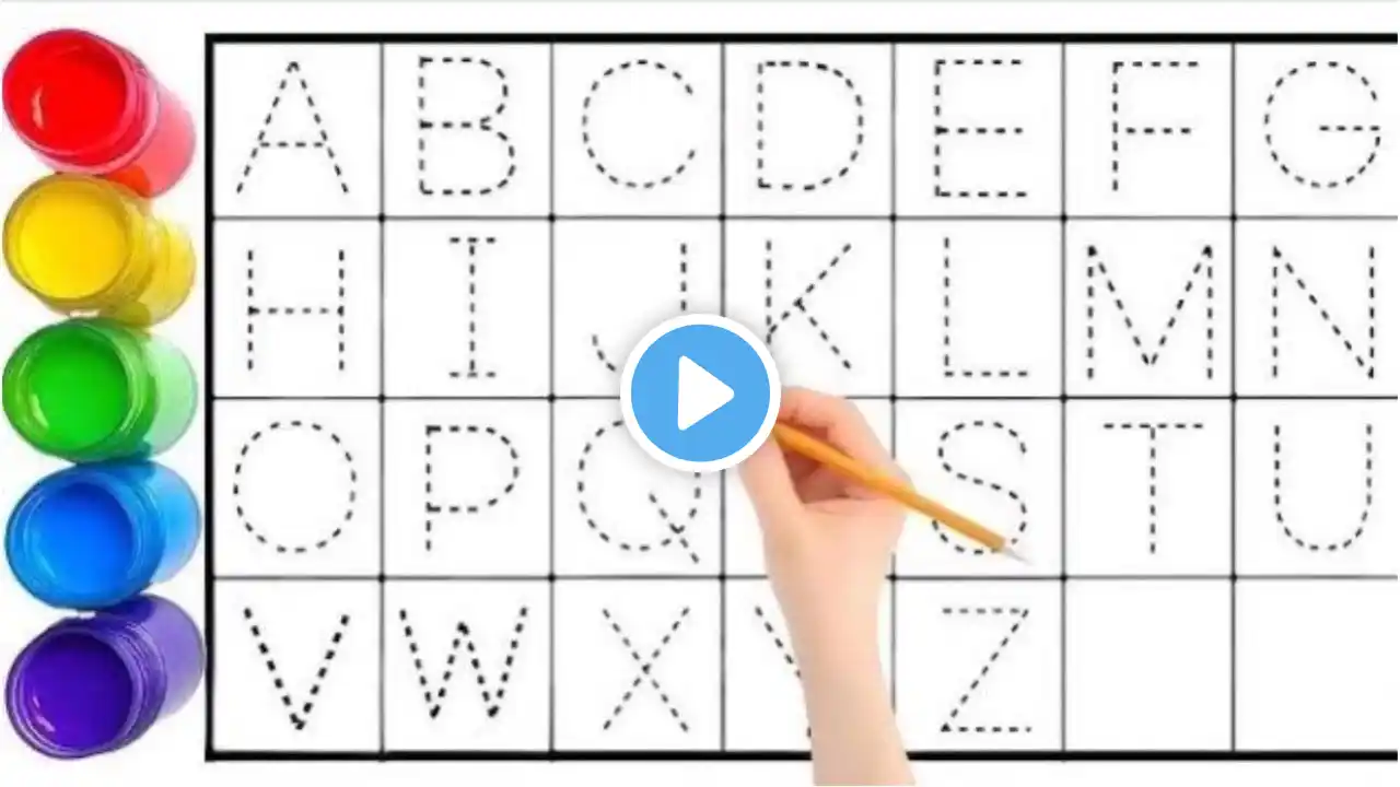 A to Z Alphabet | How to learn ABCD A to Z | collection for writing along dotted lines for toddler