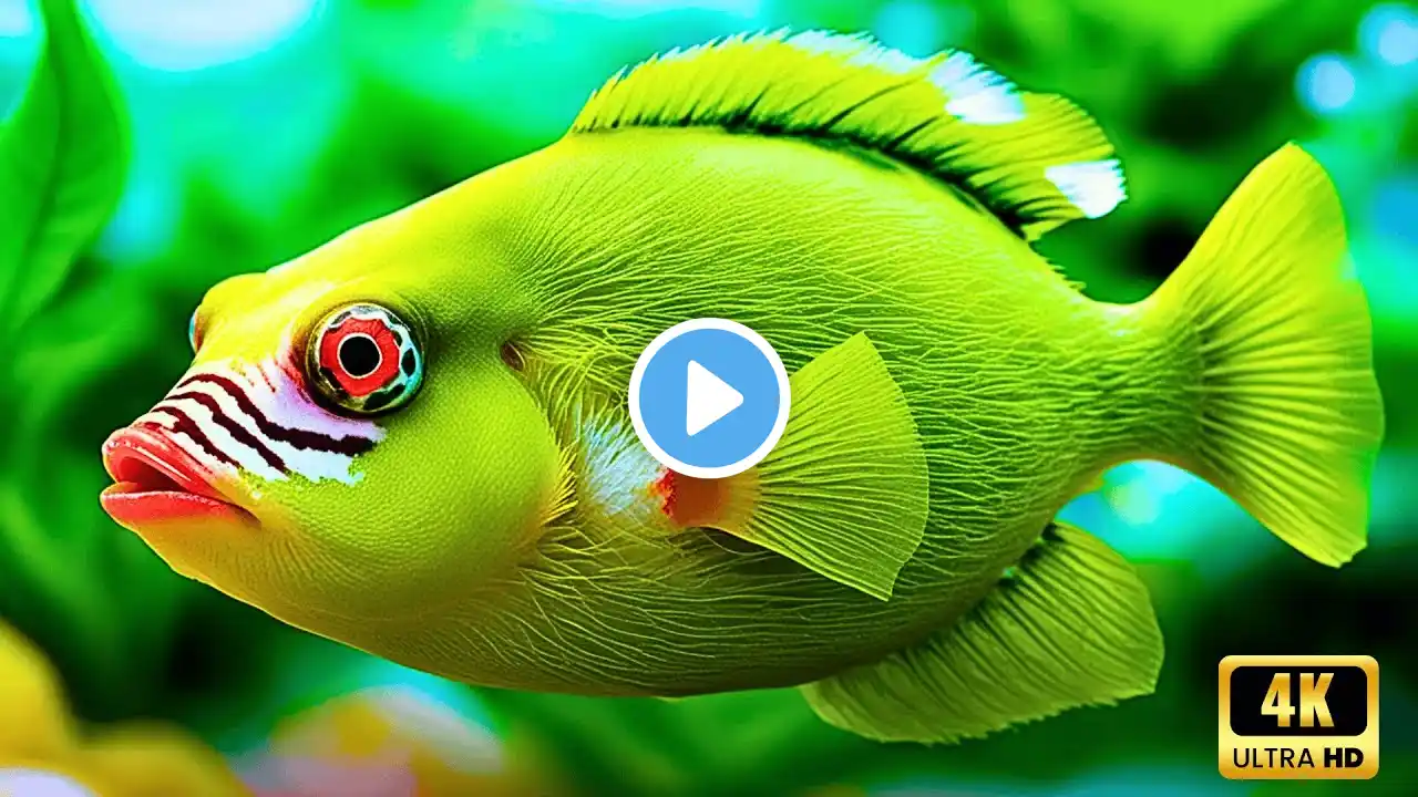 The Best 4K Aquarium π Explore the Stunning World of Sea Jellyfish π Beautiful Coral Reef Fish.#76