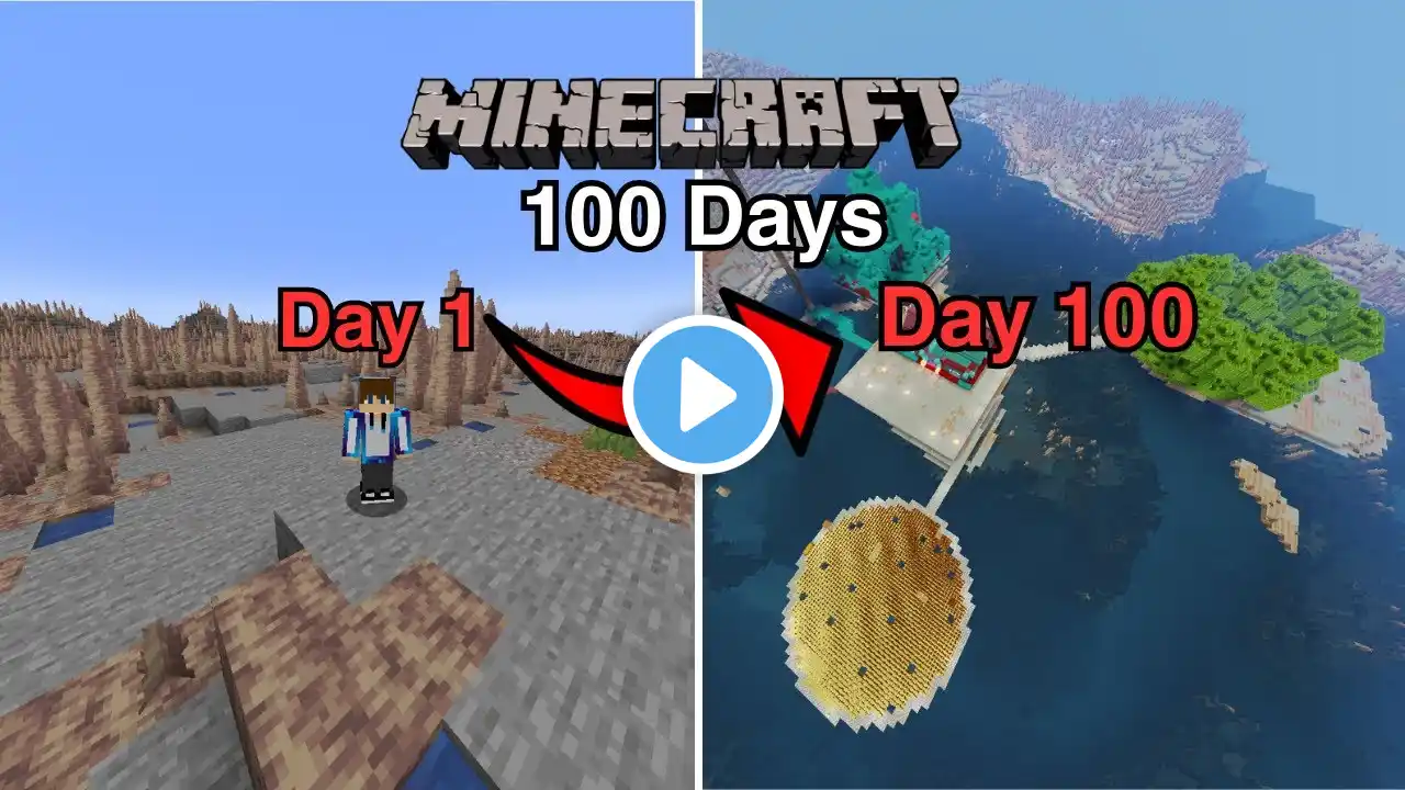 I Survived 100 Days Dripstone Only world in Minecraft Survival (Hindi)