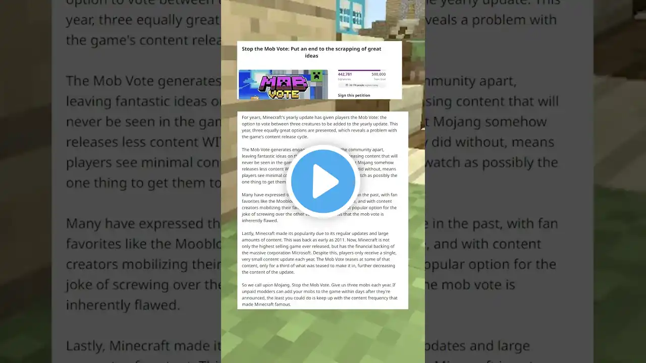 POV: You Didn't Vote In The Minecraft Mob Vote In Minecraft 1.20