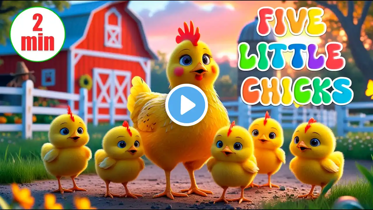 🐥 5 Little Chicks Adventure! 🐣 Kids Nursery Rhymes Compilation - Sing, Dance & Learn!