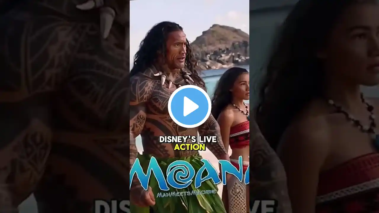 First Look: The Rock as Maui in Disney's Moana Live-Action!#shorts #moana2 #disney #therock #maui