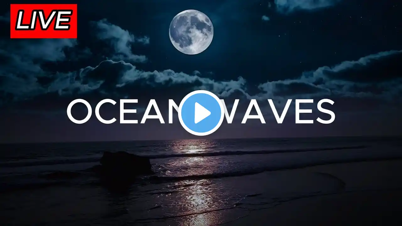 Fall Asleep With Relaxing Wave Sounds at Night, Low Pitch Ocean Music for Deep Sleeping