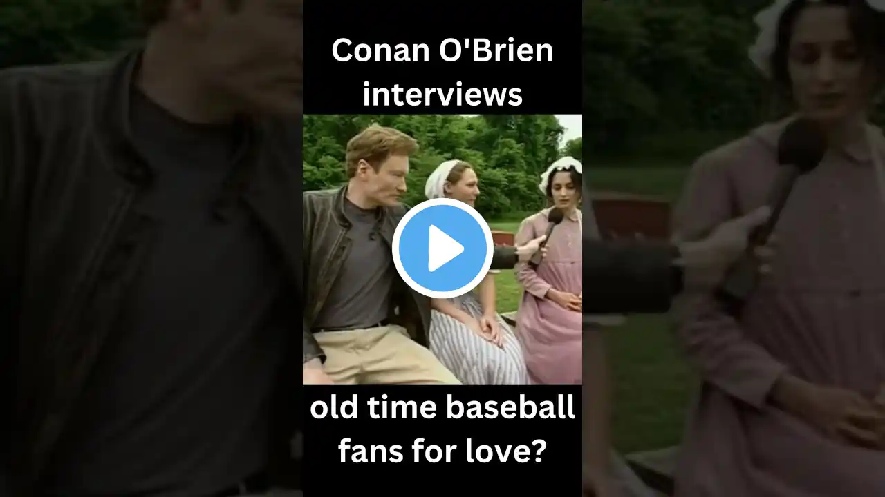 Conan O'Brien interviews and Surprises old time Baseball Fans with Unexpected Question #shorts