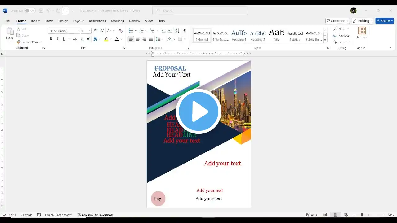 Create a Beautiful Cover in Word || Microsoft Word we can create beautiful and attractive covers