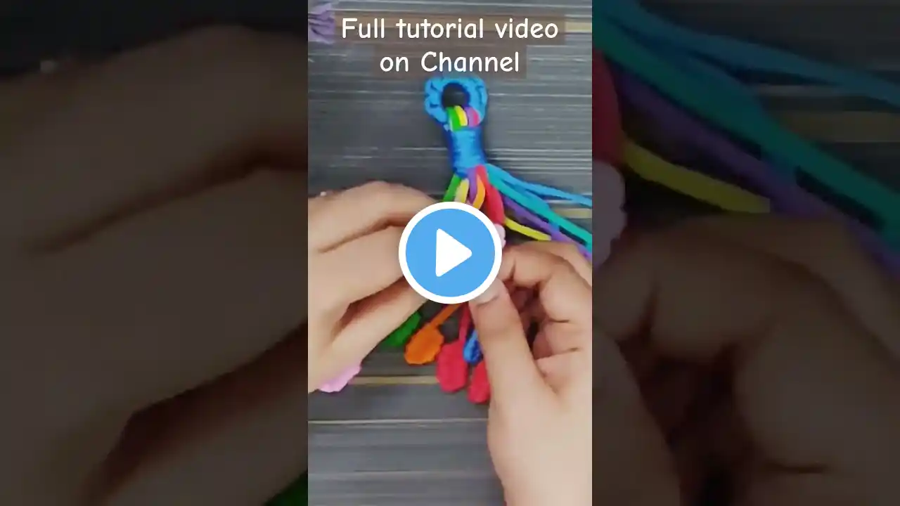 How to make Macrame Keychain | Tassel Keychain | #keychain #shorts #viral #shortvideos #ytshorts