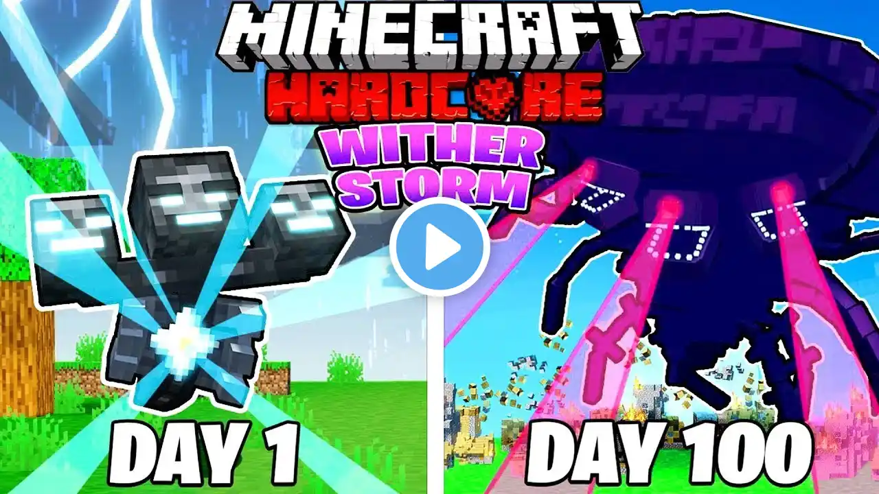 I Survived 100 Days as a WITHER STORM in Minecraft Hardcore World... (Hindi)