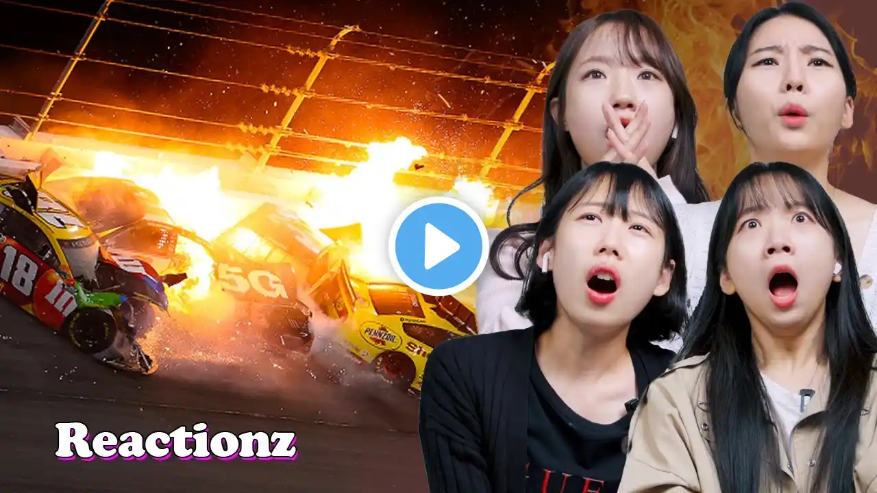 Koreans React To America Popular Sports Nascar Accident Compilations | 𝙊𝙎𝙎𝘾