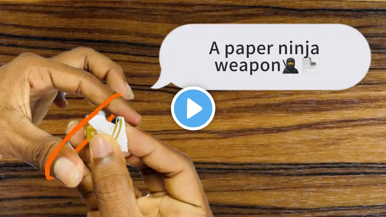 Let's make a ninja star weapon out of paper.🥷