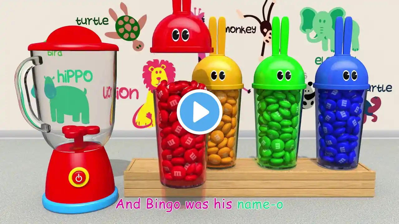 Bingo Song  Learn Colors with Bunny Mold and, Blender Toy Nursery Rhymes for Kids Children mm