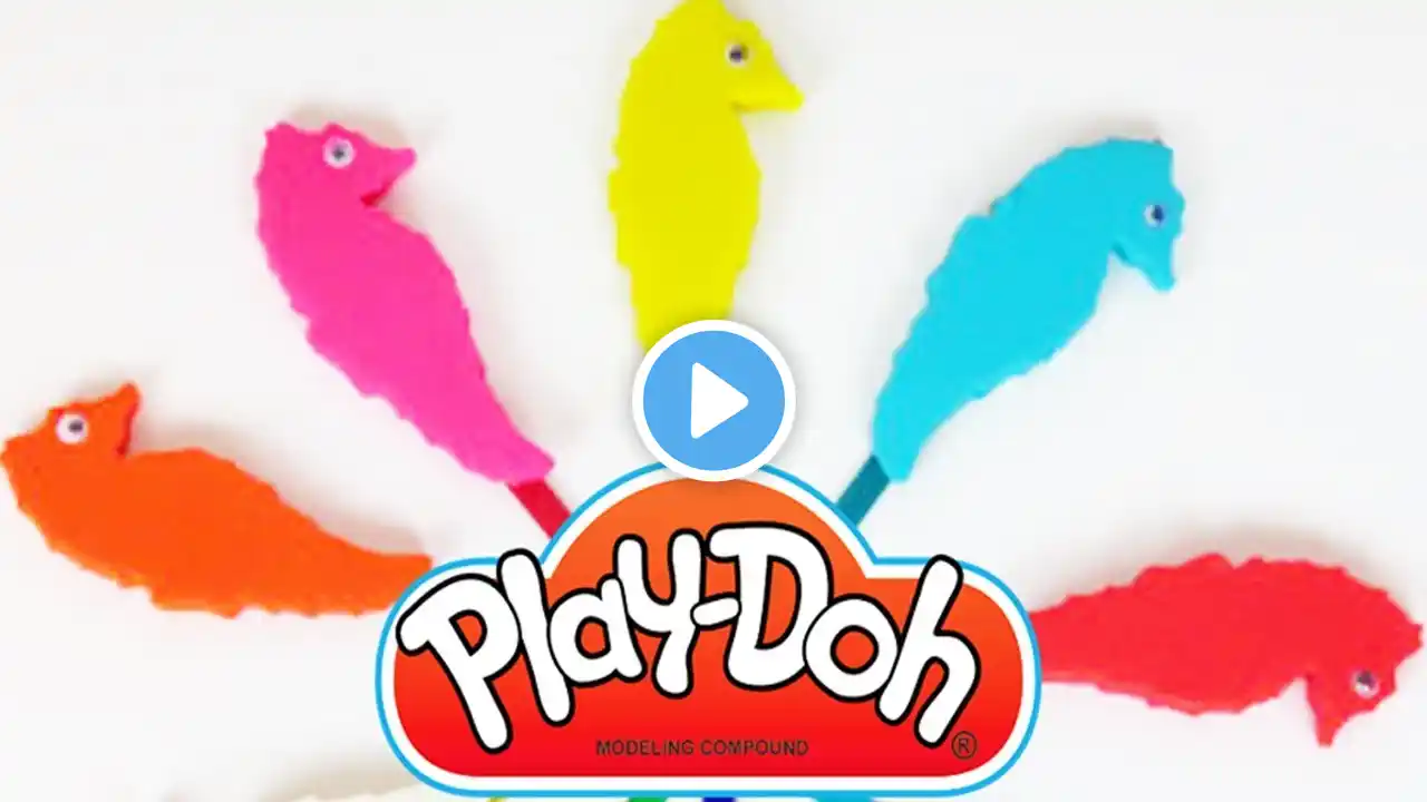 Learn Colors Play Doh Ice Cream Fish Molds Nursery Rhymes Paint Egg Videos