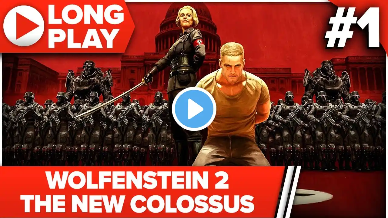 Wolfenstein 2: The New Colossus 100% Cinematic Longplay (All Collectibles, Death Incarnate) Part 1/2