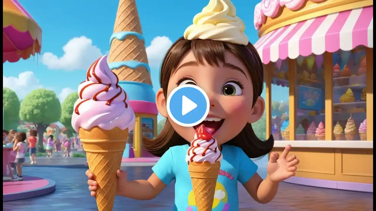 The Ice Cream Bridge Melts Away Rhyme Song | Popular Nursery Rhyme | Educational Kids Songs