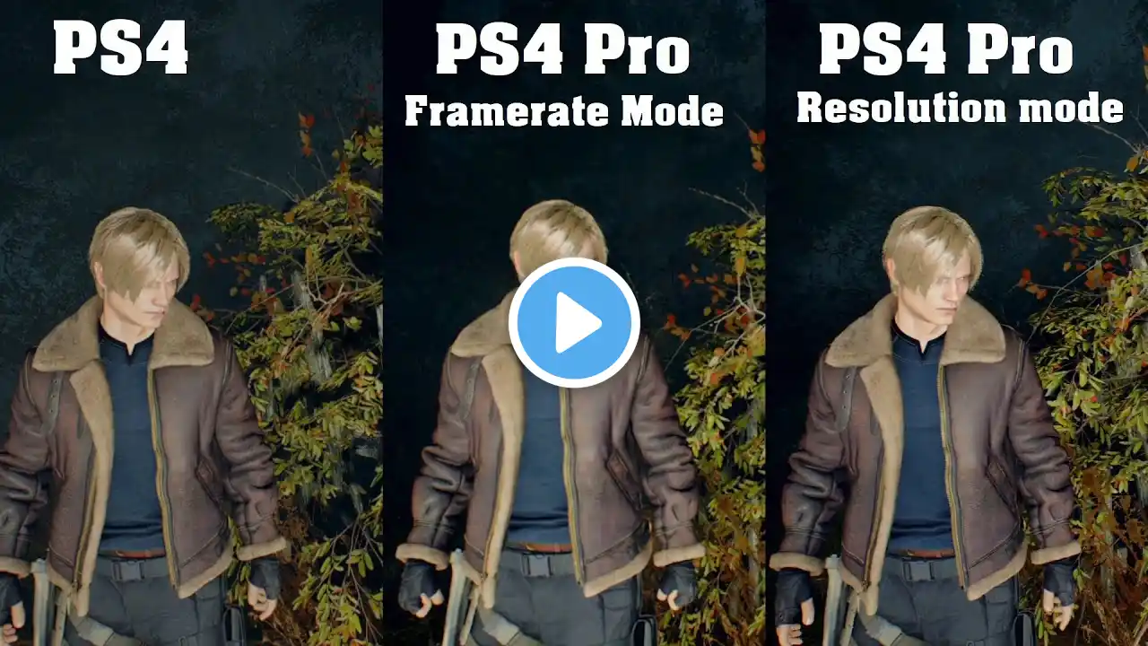 Resident Evil 4 Remake PS4 vs PS4 Pro Graphics Comparison