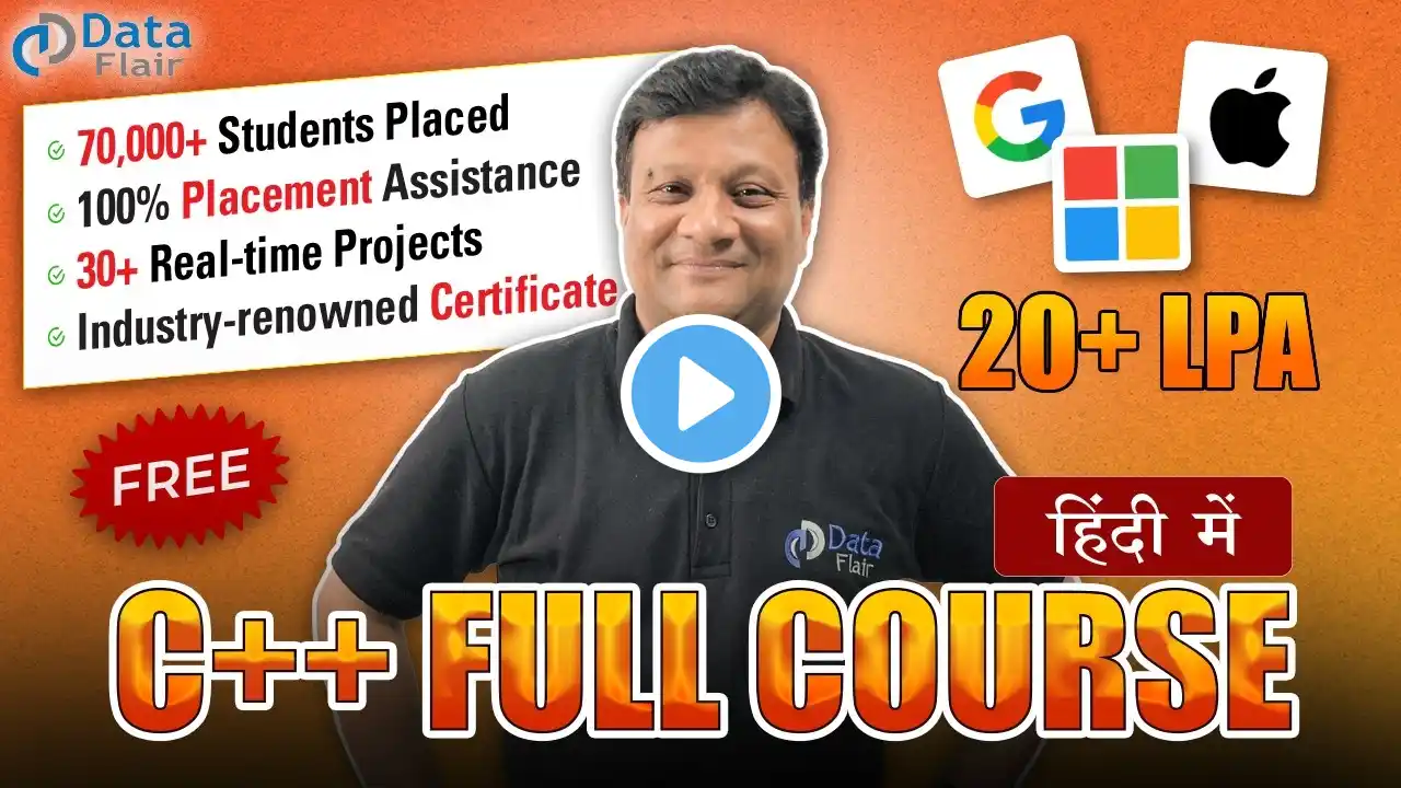 Free C++ Full Course with Certificate | C++ Tutorial in One Shot | Beginner to Advance