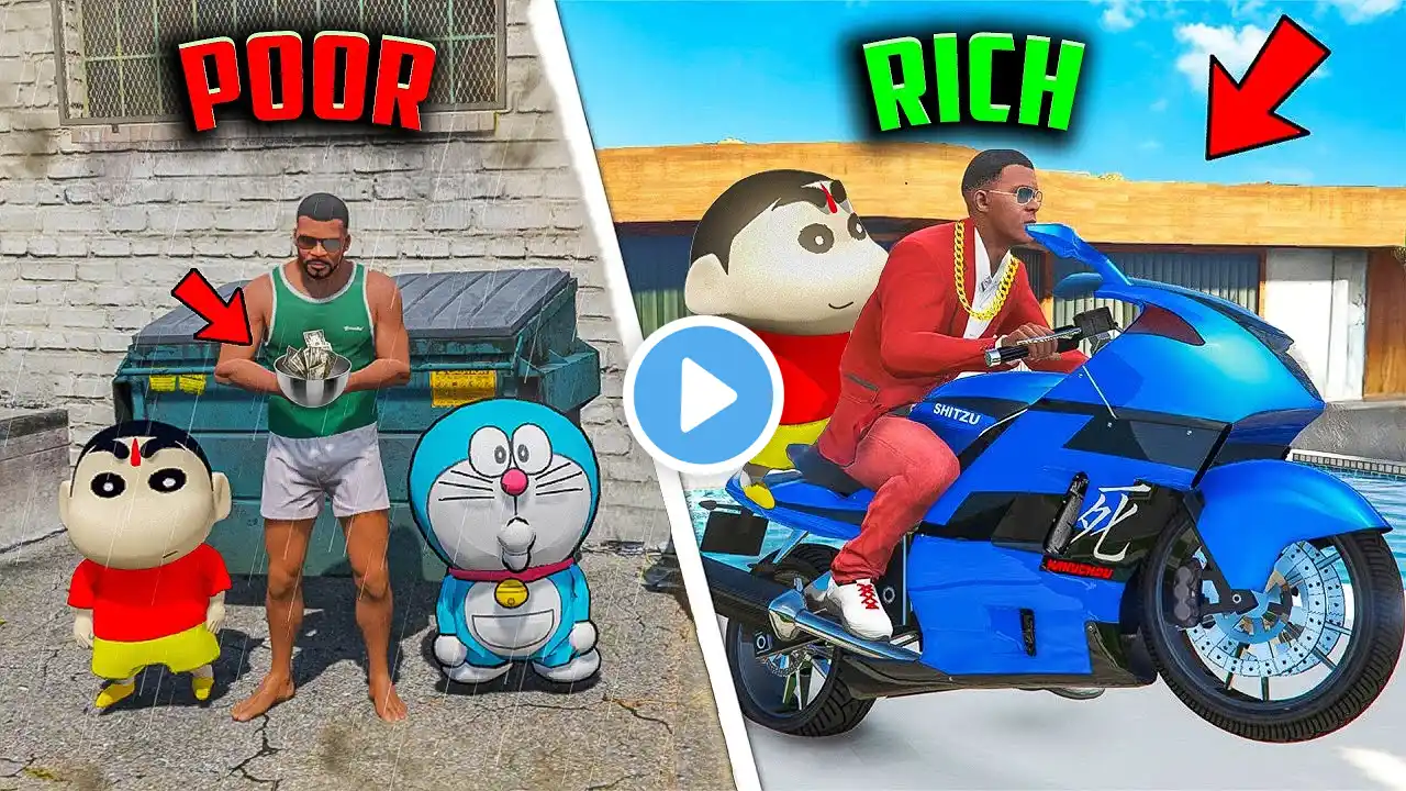 Franklin And Shinchan Change Their Poor Life To Rich Life In Gta 5 in Telugu | #gta5