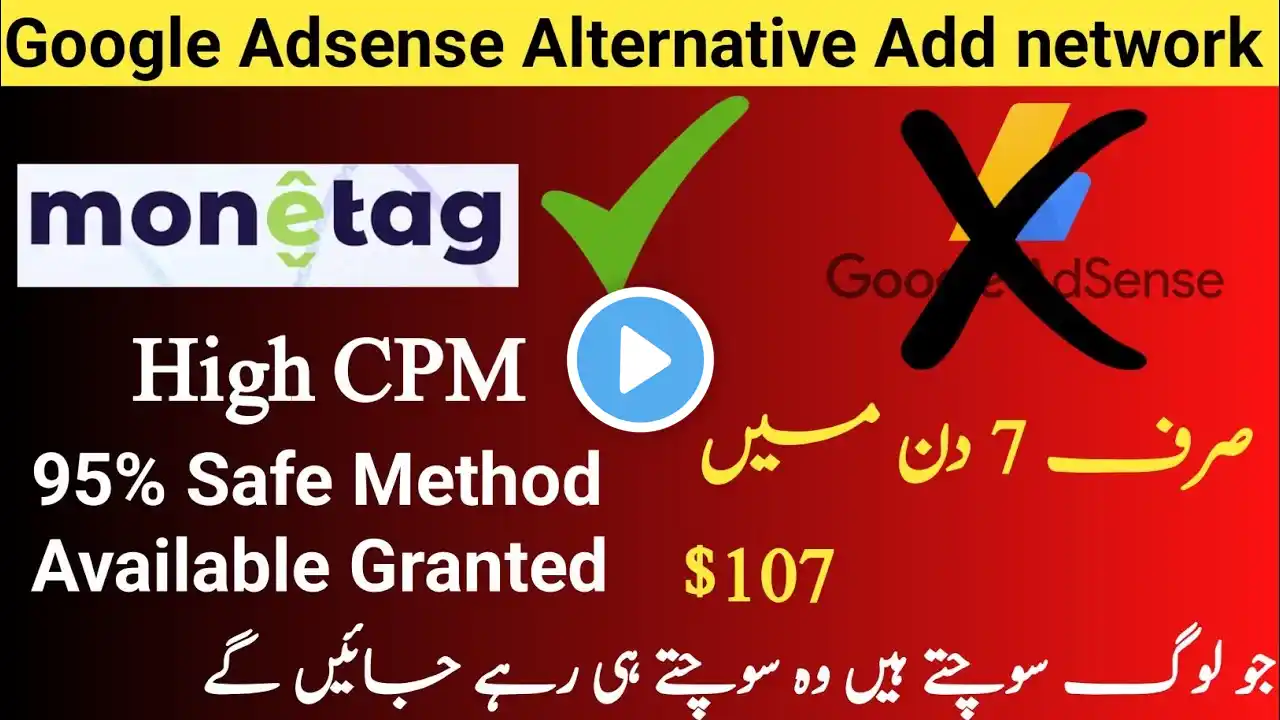 Google adsense alternatives Add network instant approval with High CPM