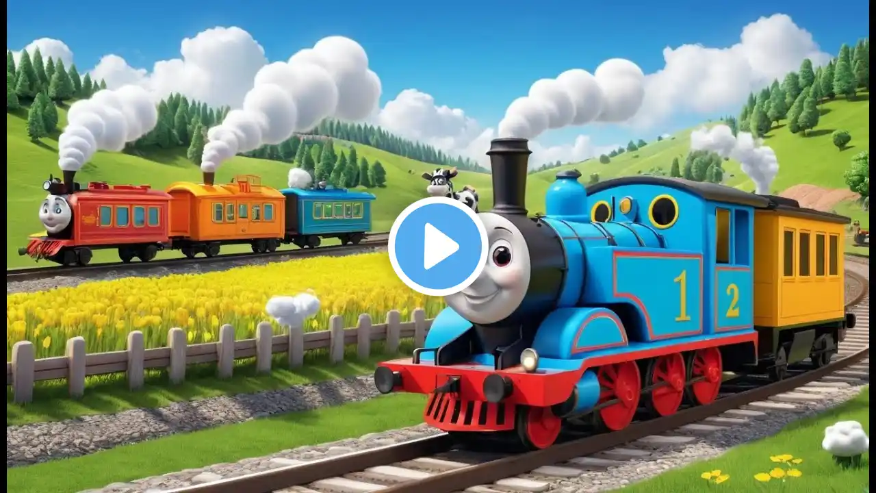 The Train on the Track Goes Choo, Choo | Fun Nursery Rhyme for Kids | Exciting Sing-Along Song