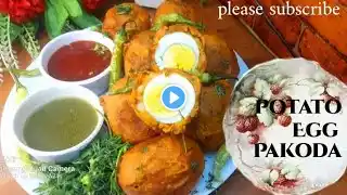 💗Crispy Potato egg Pakoda Recipe🥳|| iftar Special snacks|| Very tasty recipe|| Nausheen ke Pakwan👩‍🍳