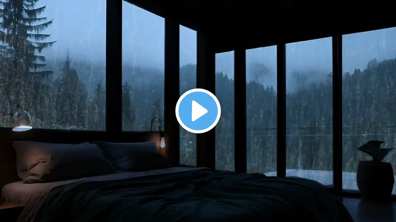 Relaxing Music & Rain Sounds for Insomnia and Pain Relief đ¤ heavy rain sounds for sleeping thunder