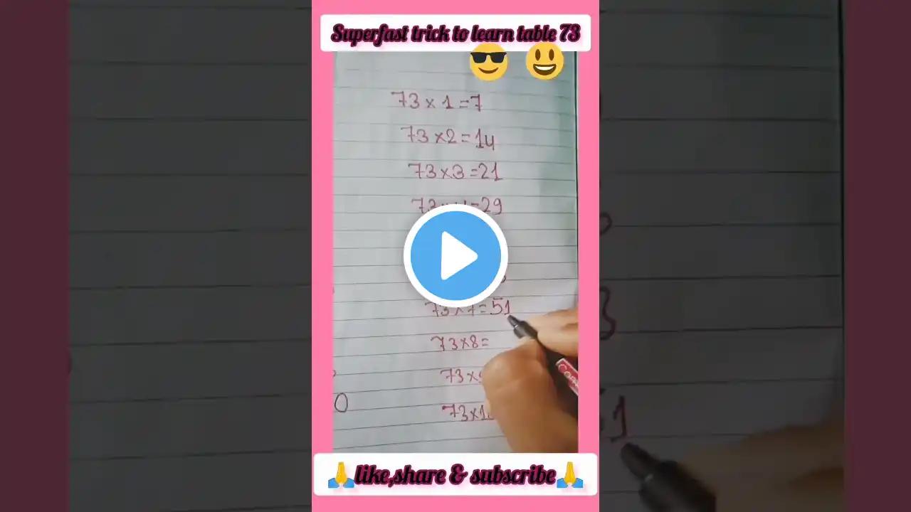 😍superfast and  easy  table trick of  73.😍#shorts#trending #viral tables#shorts feed#@miss. jugaad.