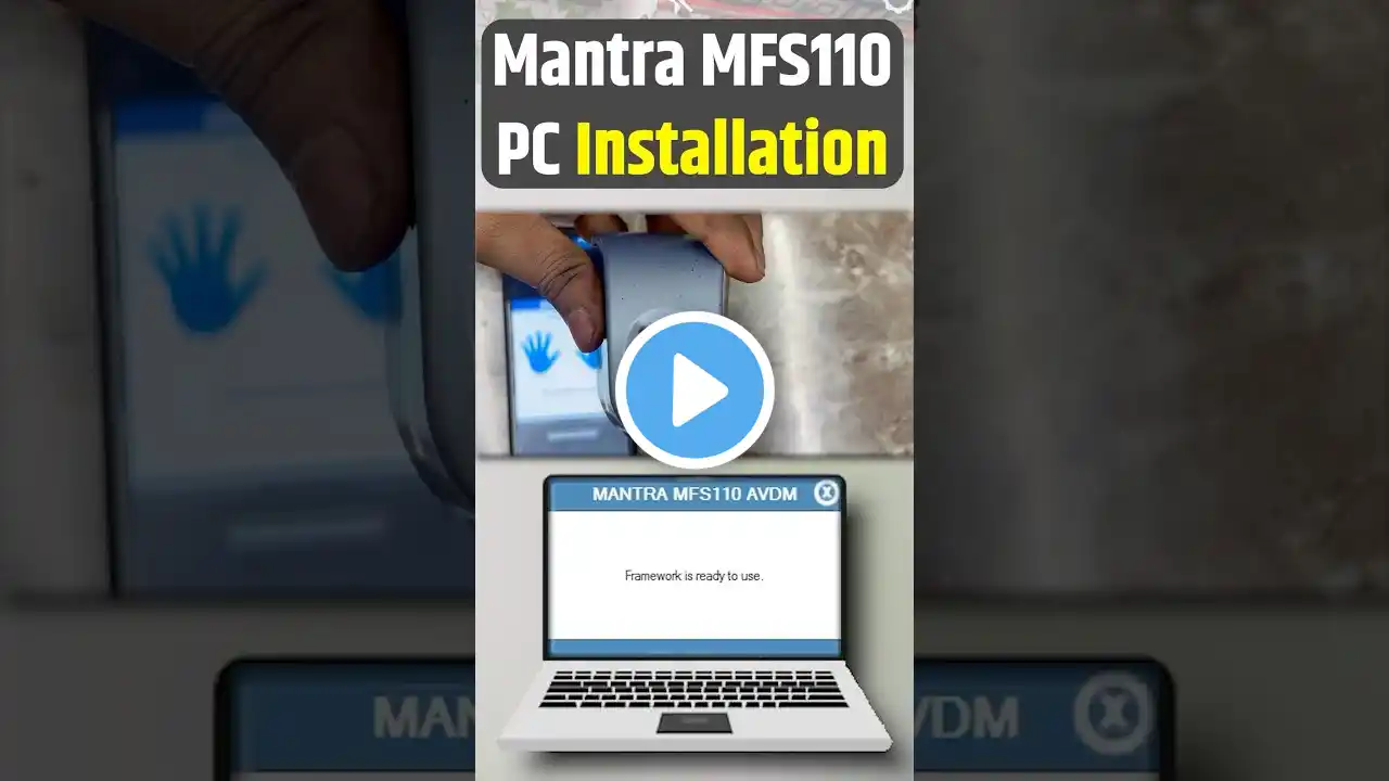 Mantra MFS110 PC Computer RD Installation | L1 Ko Install Kaise Karen Windows 7 8 10 11 #shorts