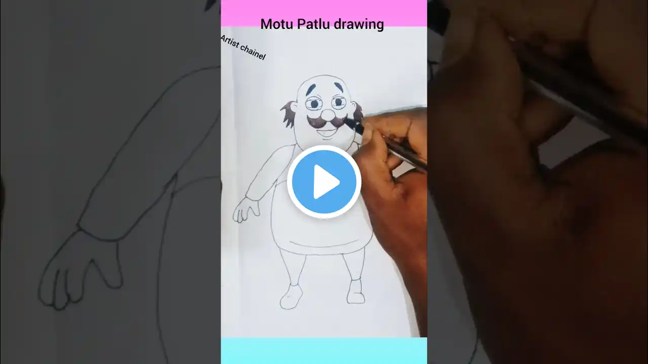 moto Patlu drawing videos/#shortsfeed #trending #motopatlu