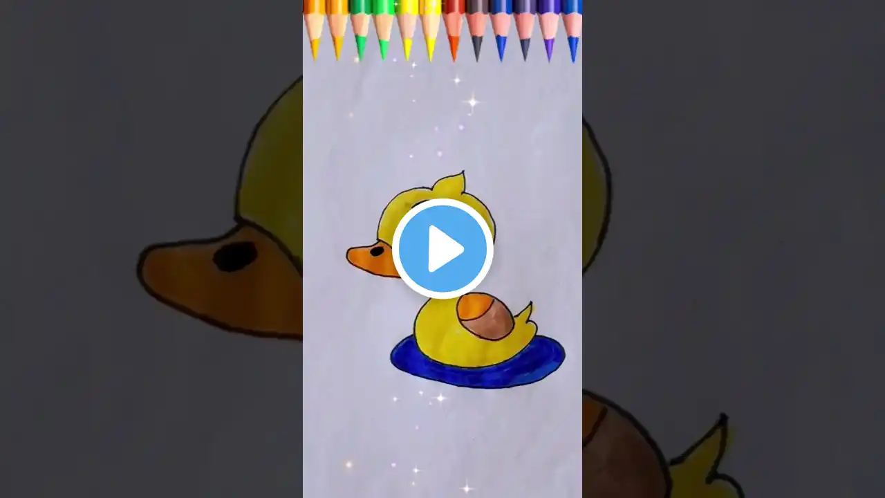 Duck Drawing 🦆 #shorts #viral #trending #ytshorts #Duck #easydrawing #drawing