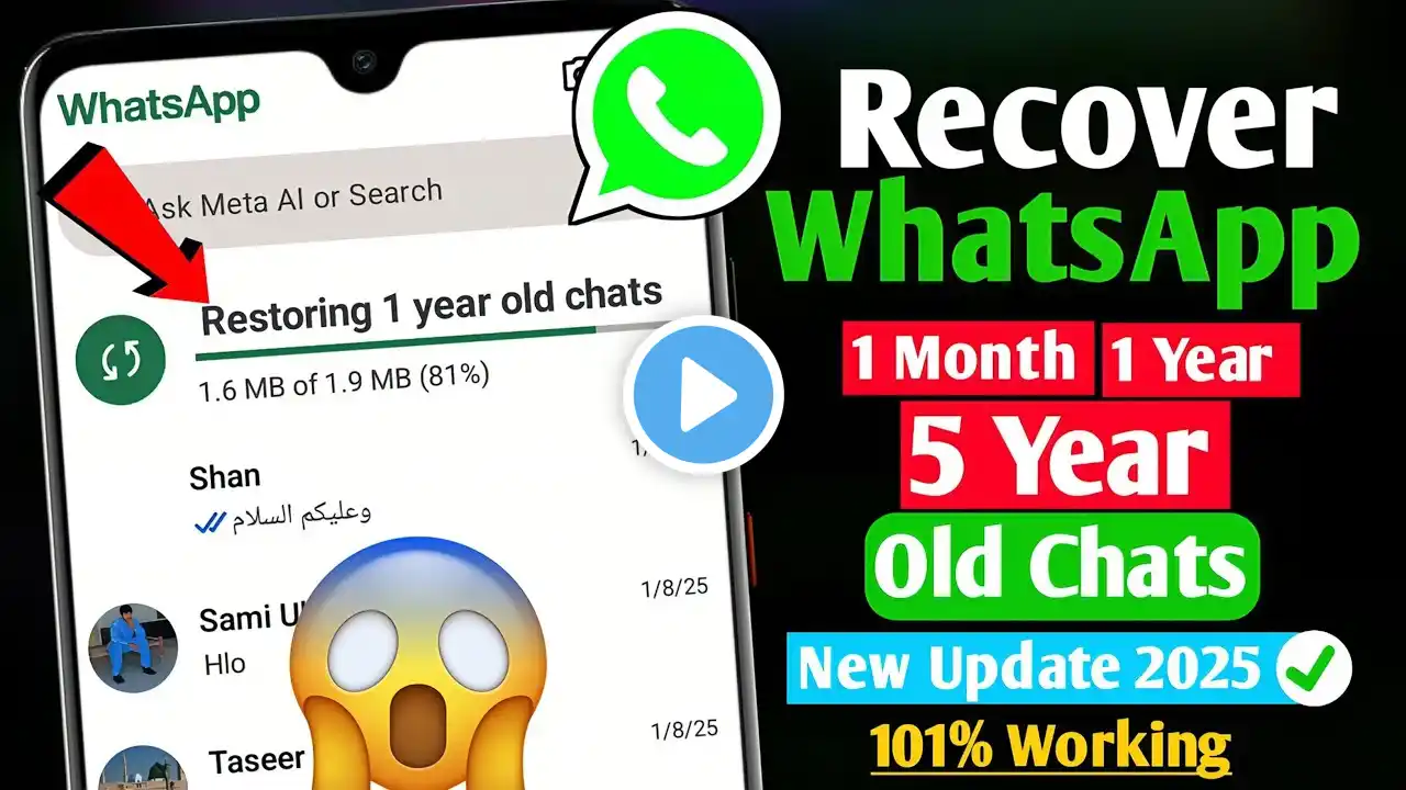 How To Recover Old Deleted Messages On WhatsApp (2025) | Restore WhatsApp Chats On Android