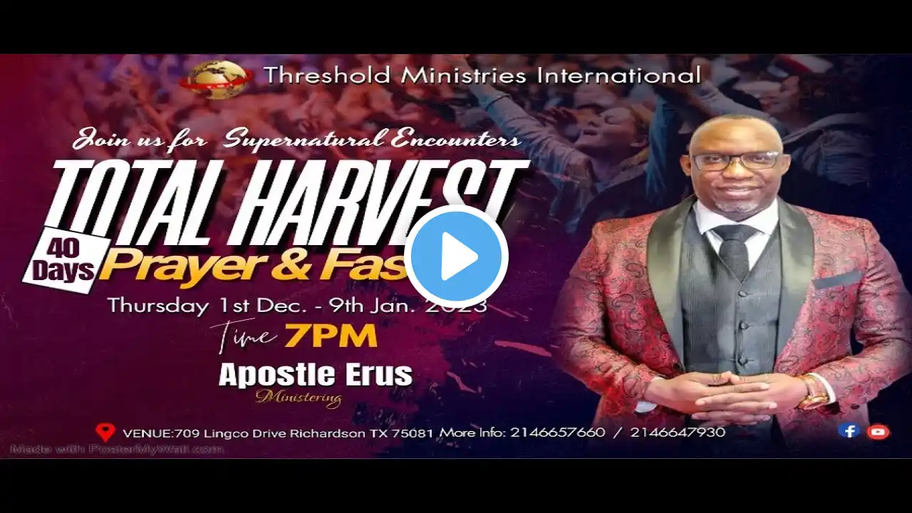 TOTAL HARVEST | 40 DAYS PRAYER AND FASTING | DAY 35| APOSTLE ESE ERUS | 1/4/23