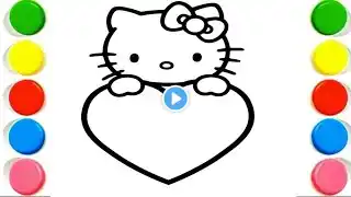 Beautiful Hello Kitty Drawing, Painting & Coloring For Kids and Toddlers_ Child Art#drawing#coloring