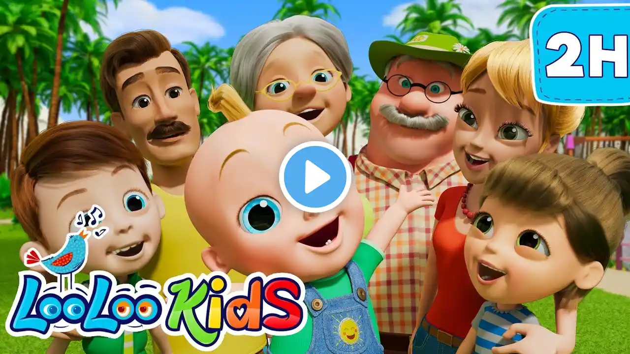 2-Hour Kids Songs Marathon | "My Family" and More | LooLoo Kids