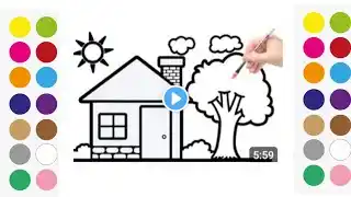 How to draw a House Easy|Drawing House form Shapes