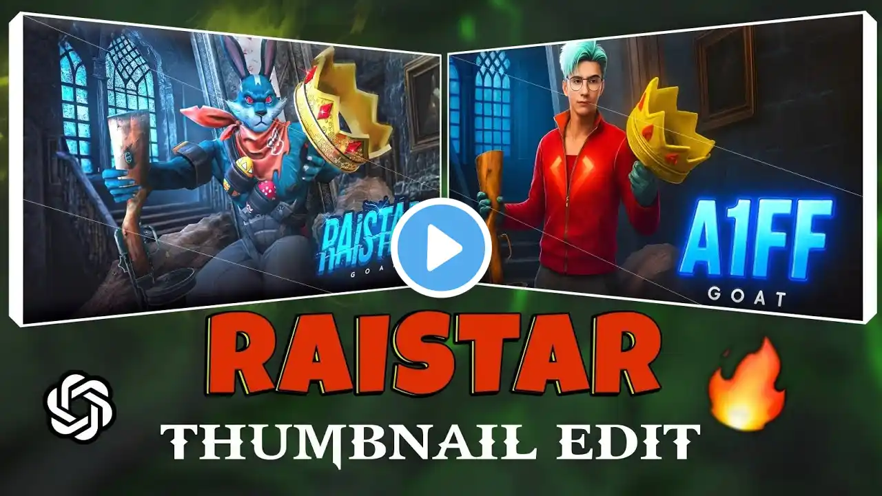 HOW TO MAKE THUMBNAILS LIKE RAISTAR | PRO THUMBNAIL EDITING TUTORIAL WITH AI ✌️