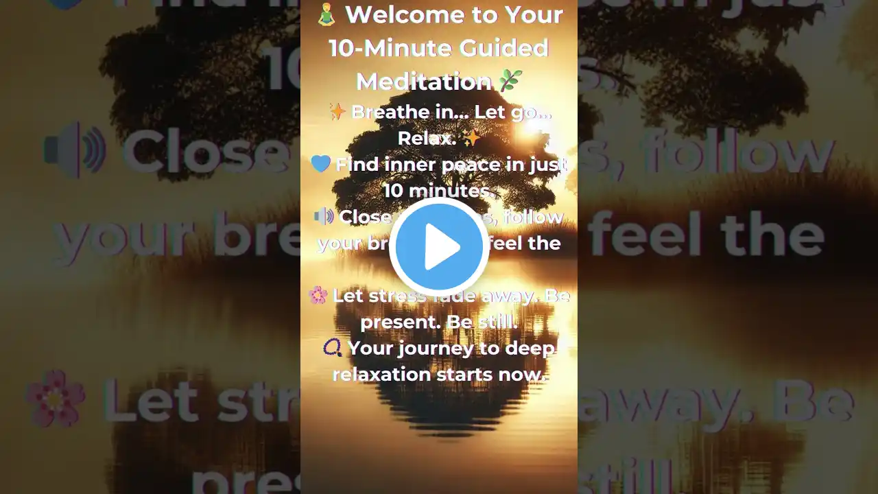 🧘‍♂️ Welcome to your 10-minute guided meditation for deep relaxation and inner peace. 🌿#shorts