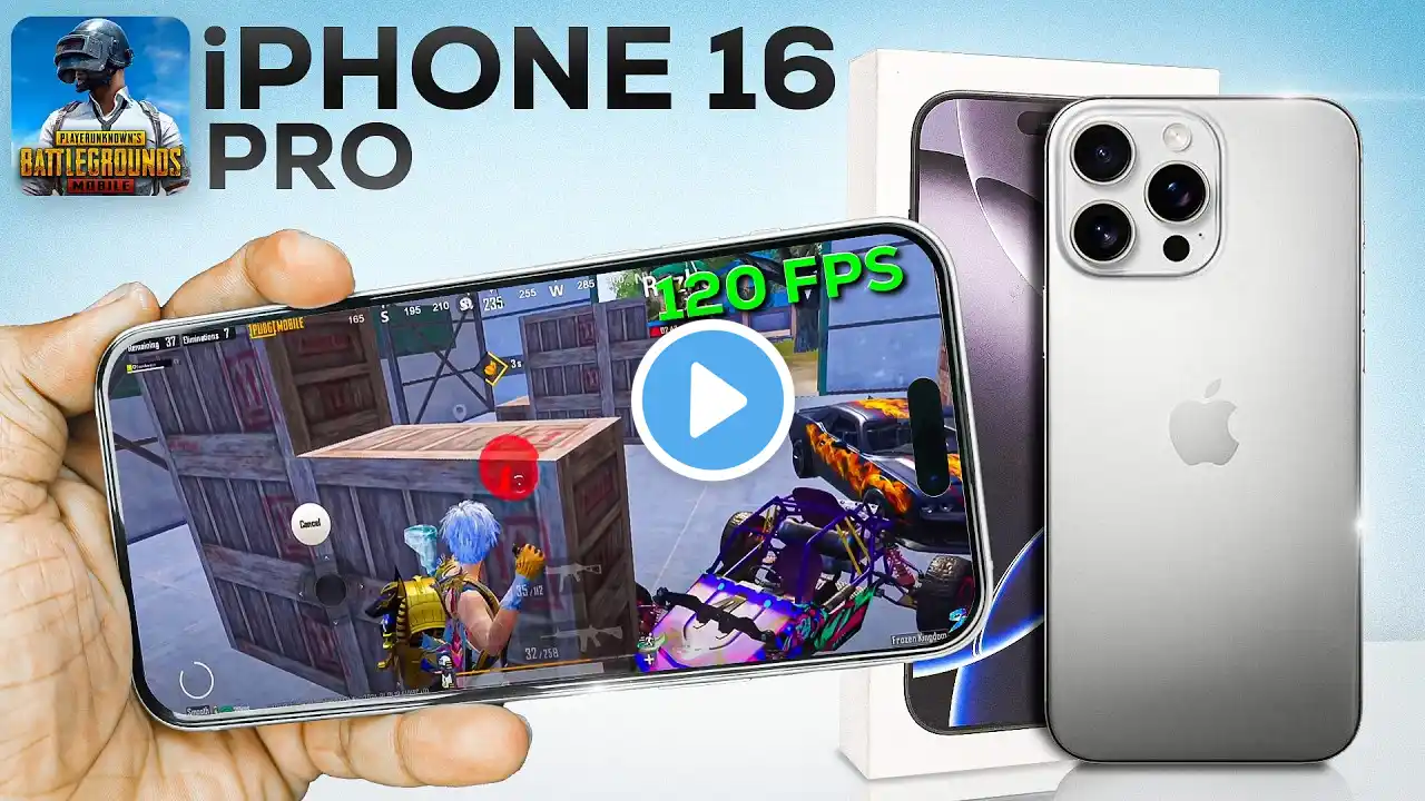 iPhone 16 Pro 120 FPS PUBG Test with FPS! 🔥