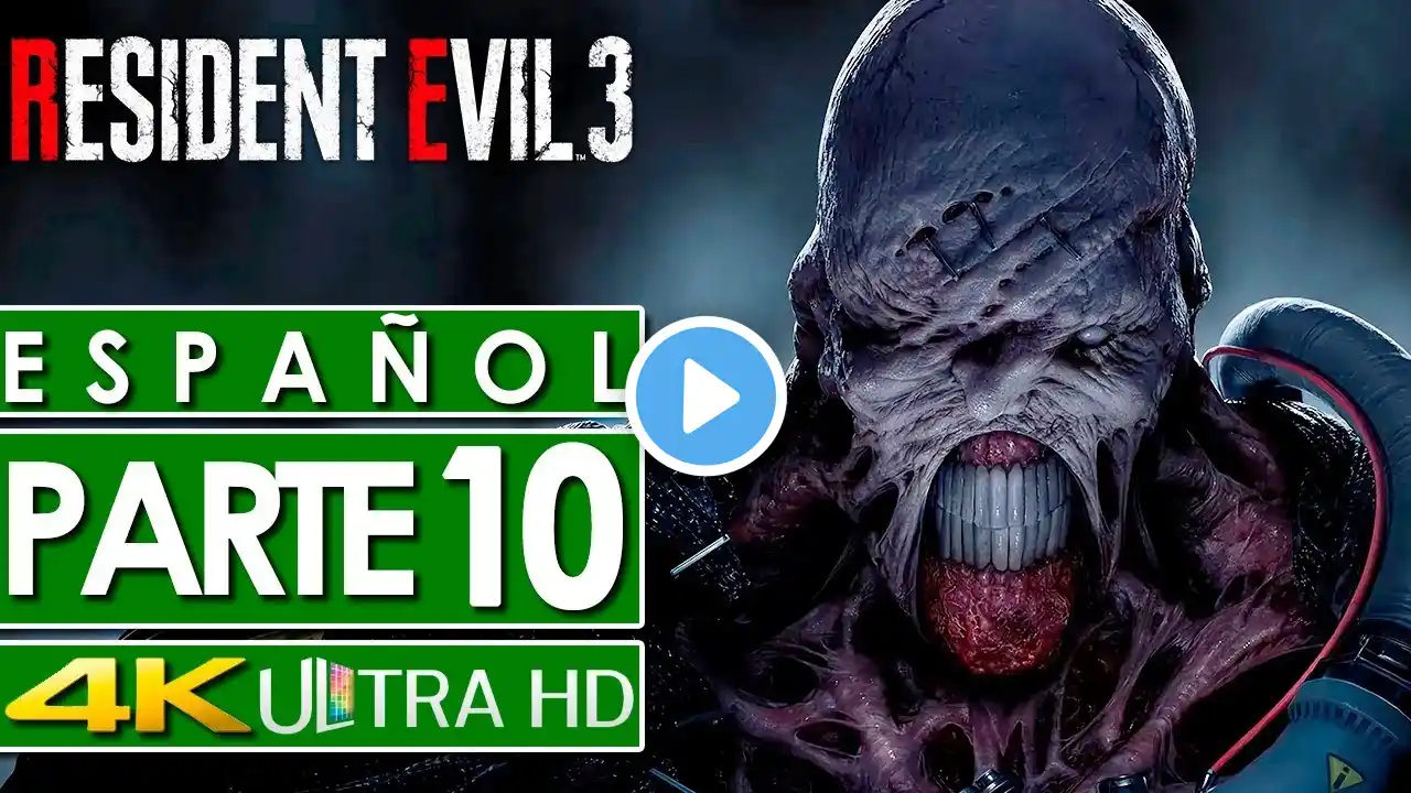 Resident Evil 3 Remake Campaña Español Gameplay Parte 10 🎮 SIN COMENTAR (4K)