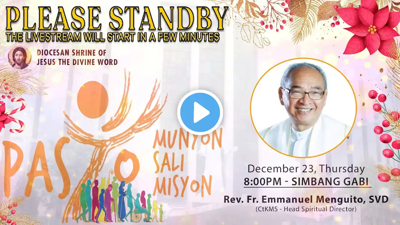 Live Now 8:00pm Simbang Gabi | Thursday December 23, 2021 - at the Diocesan Shrine.