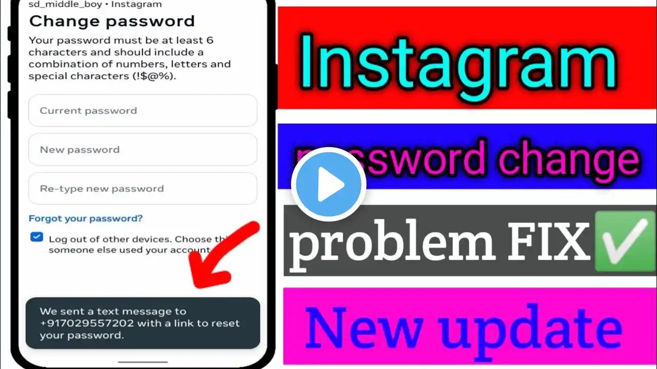 password change problem solved Instagram me something went wrong problem solved