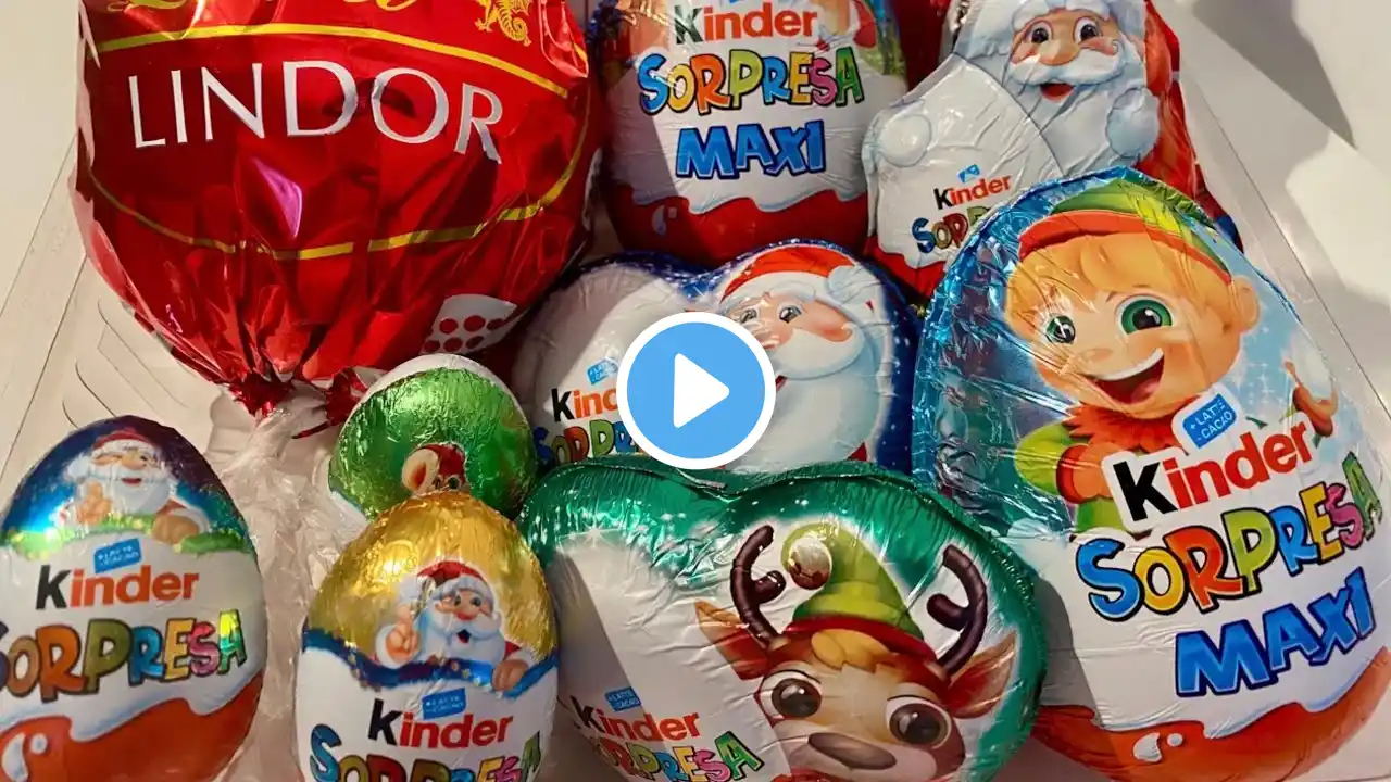 Christmas compilation Kinder Surprise ASMR Unboxing