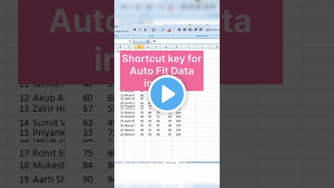 Excel's Secret Auto Fit Shortcut