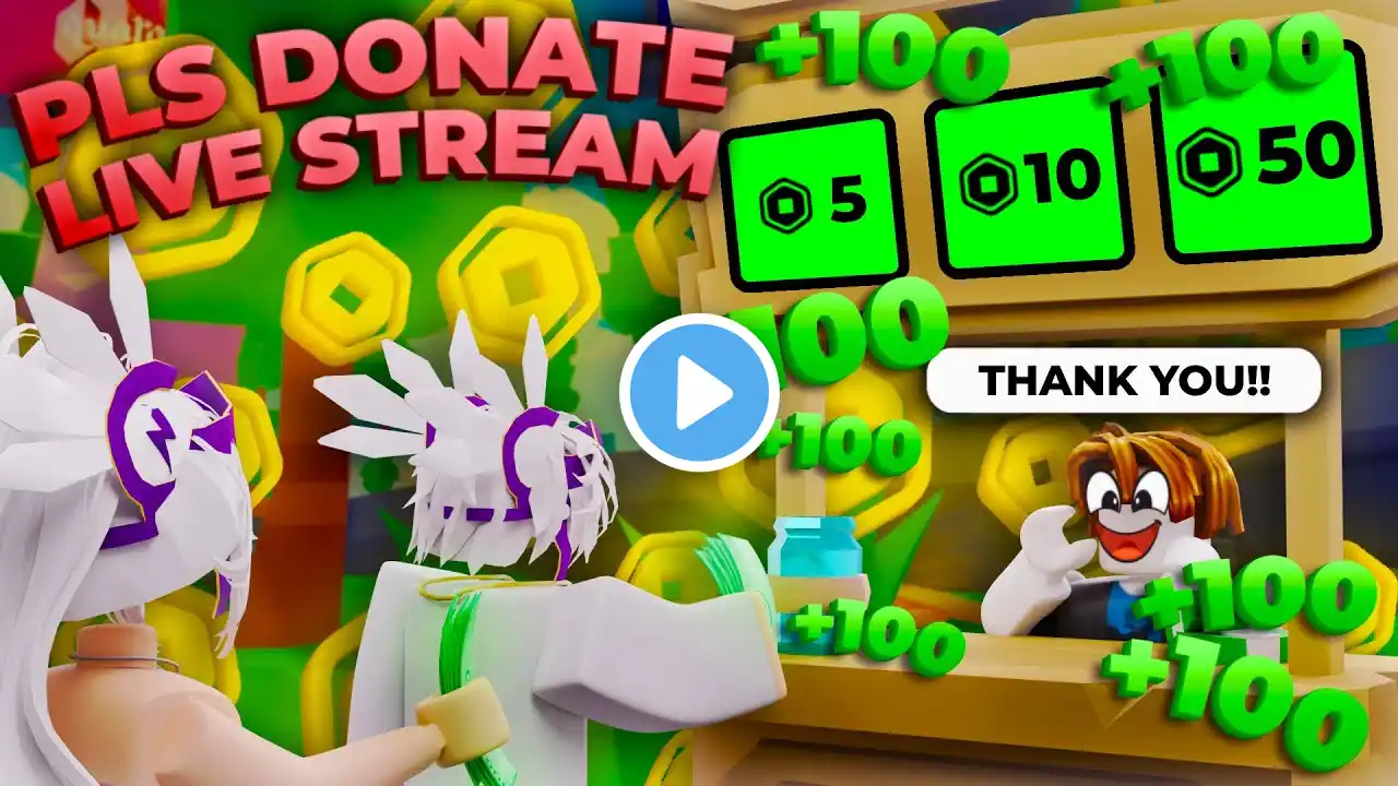 🔴FREE ROBUX GIVEAWAY!! PLS DONATE LIVESTREAM and play with Viewers 324