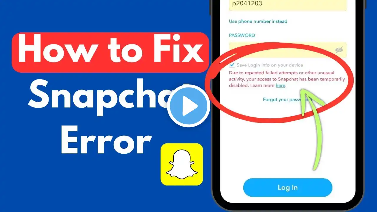 Due To Repeated Failed Attempts Or Other Unusual Activity Your Access To Snapchat Is Temporarily