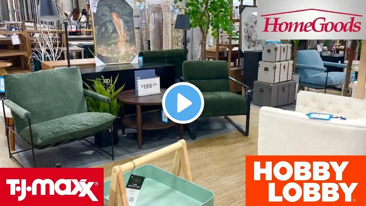 HOMEGOODS TJ MAXX HOBBY LOBBY FURNITURE CHAIRS TABLES DECOR SHOP WITH ME SHOPPING STORE WALK THROUGH