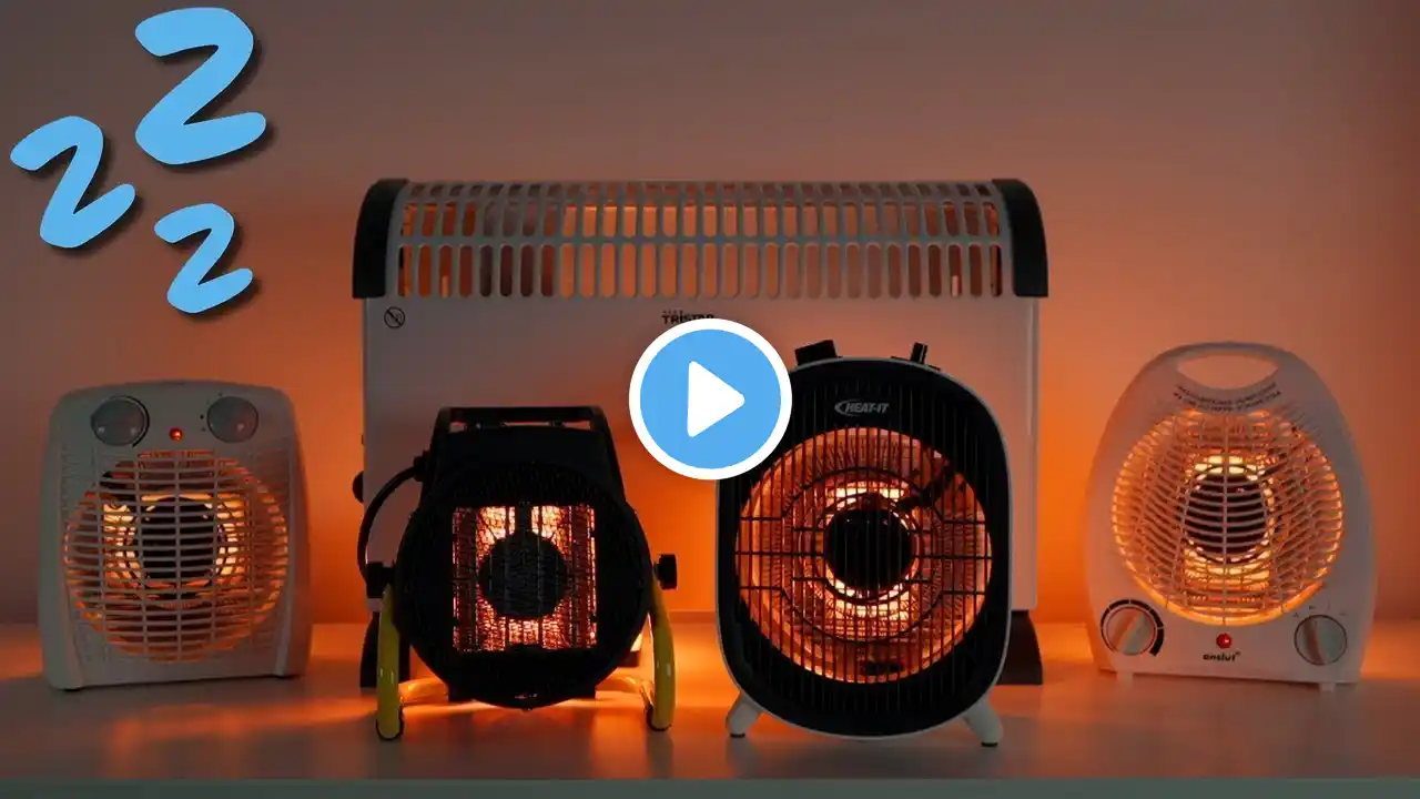 Five heater fan sounds for fast and deep sleep - Dark Screen -